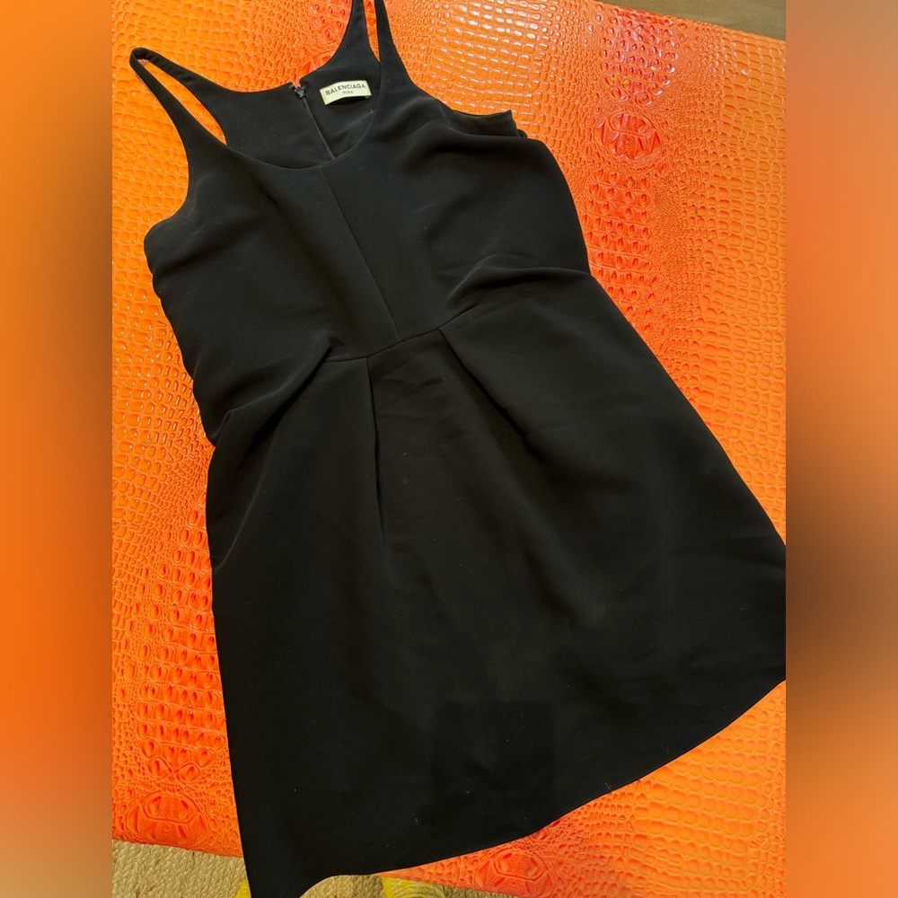Black balenciaga dress